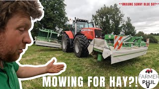OFF TO MOW A MEADOW, CAN WE GET HAY?! | MF 6499 & SAMASZ BUTTERFLY MOWERS