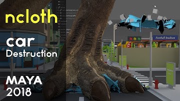 Maya tutorial: ncloth car destruction