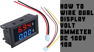 0-2A 5 Wires Mono Dual LED Digital Voltmeter Ammeter DC 0V-10V 