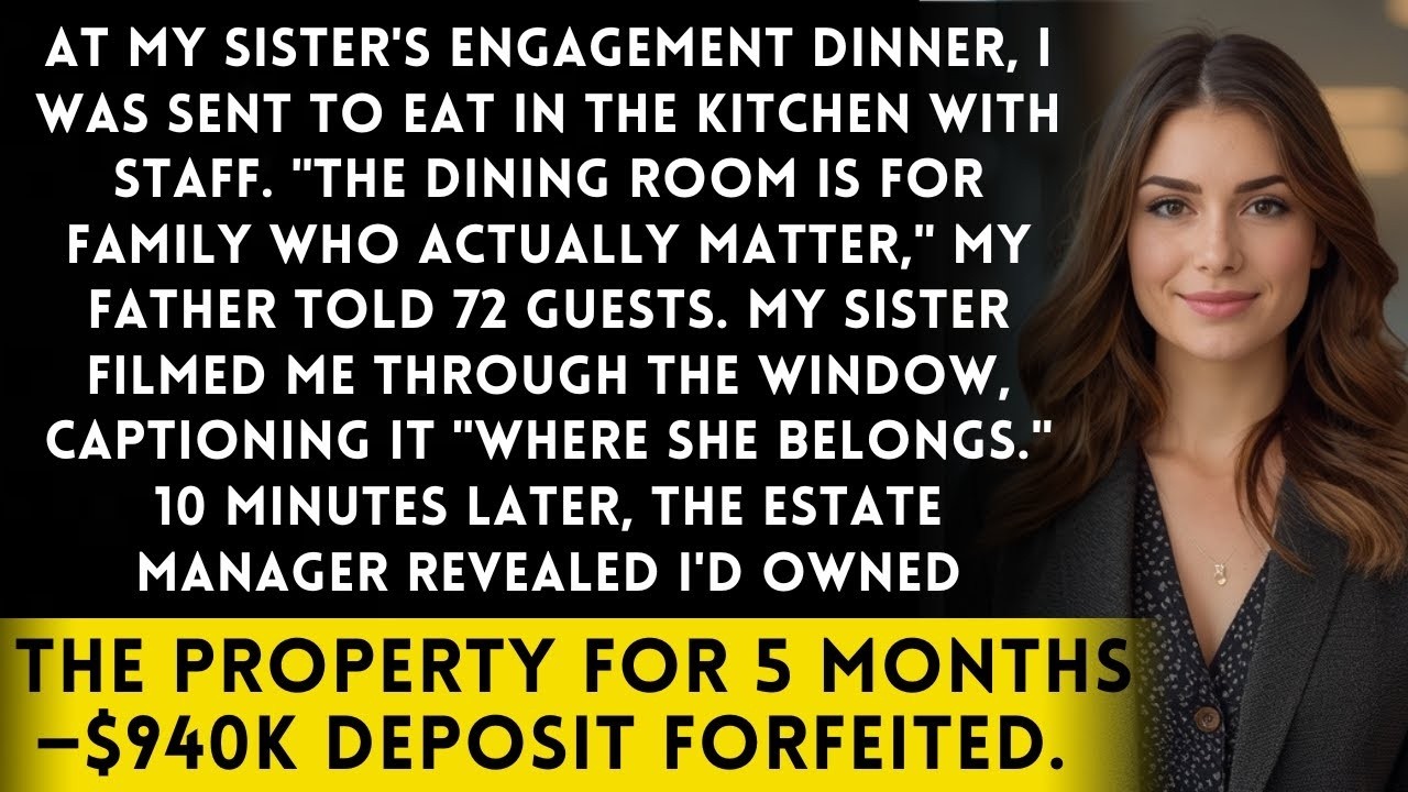 My Parents Made Me Eat in the Kitchen at My Sister's Engagement   Then The Manager Spoke