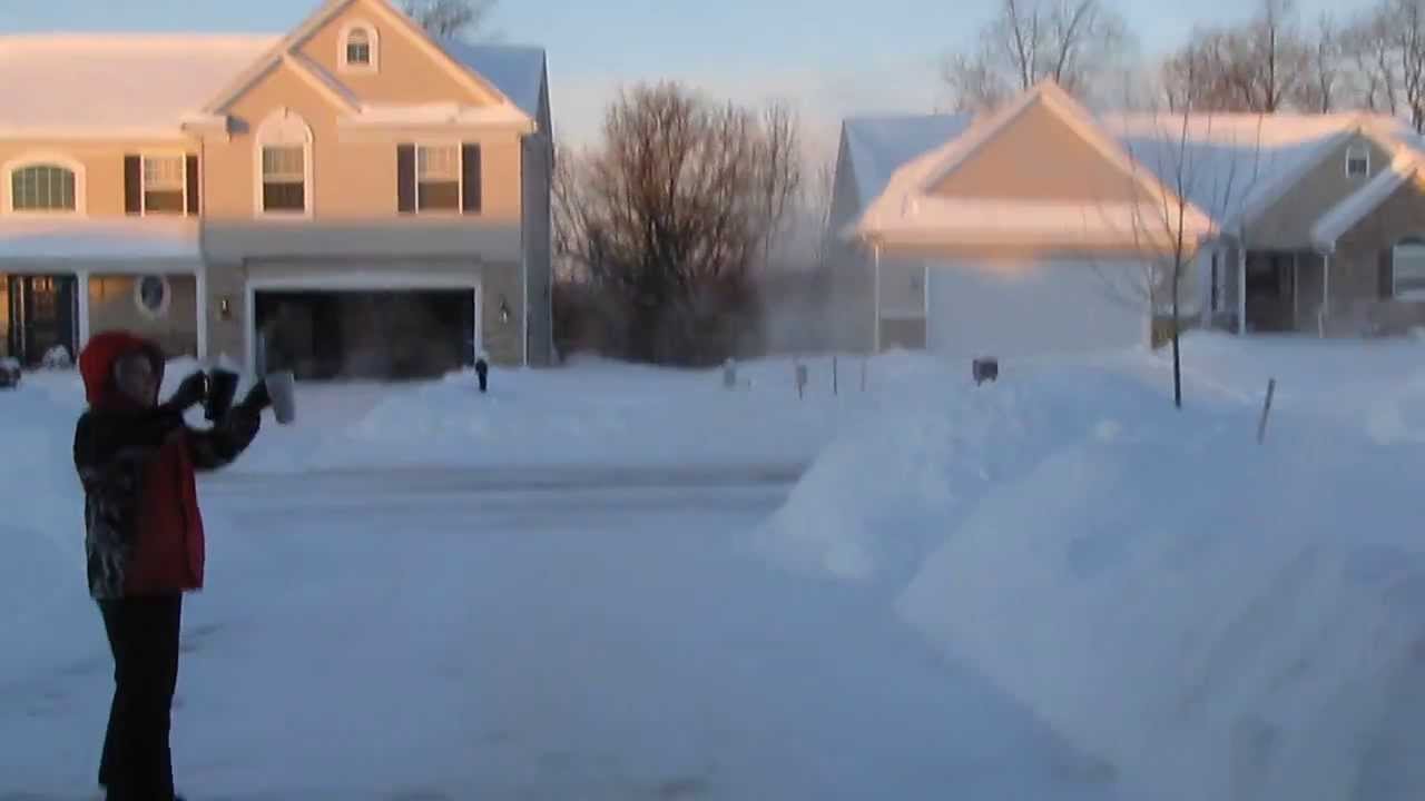 hot water turns to snow YouTube
