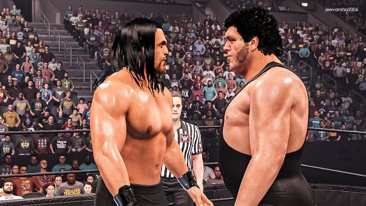 Andre The Giant Vs The Great Khali The Great Khali Vs Andre The Giant : OLD SCHOOL WRESTLEMANIA 21 : WWE