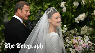 video: Duke of Westminster wedding: Groom and his usher Prince William arrive - watch live