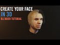 How To Create Your Face in 3D - Blender 2.9 FaceBuilder Addon