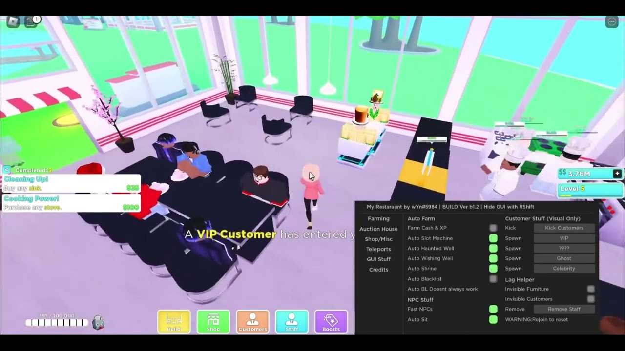 [👽ALIEN] My Restaurant Auto farm, NPC speed SCRIPT (New Update) [👽 ALIEN]