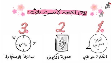 حالات واتس اب يوم الجمعة | يوم الجمعة لاتنسى ثلاث : الصلاة على الرسول - سورة الكهف - ساعة الاستجابة
