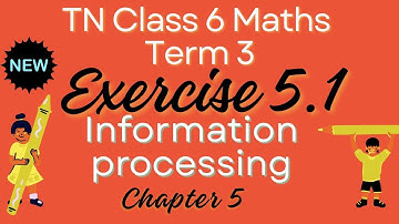 6th Std Maths Term 3| Chapter 5  | Exercise 5.1 | Information Processing | TamilNadu