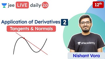 JEE: Application of Derivatives L2 | Class 12 | Unacademy JEE | JEE Maths | Nishant Vora