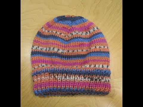 How to knit easy hat with circular needles - YouTube