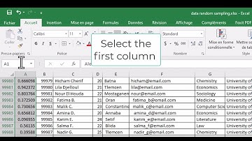 Simple Random Sampling in MS Excel