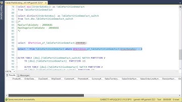 Data Warehouse 13 Table Partition Switching