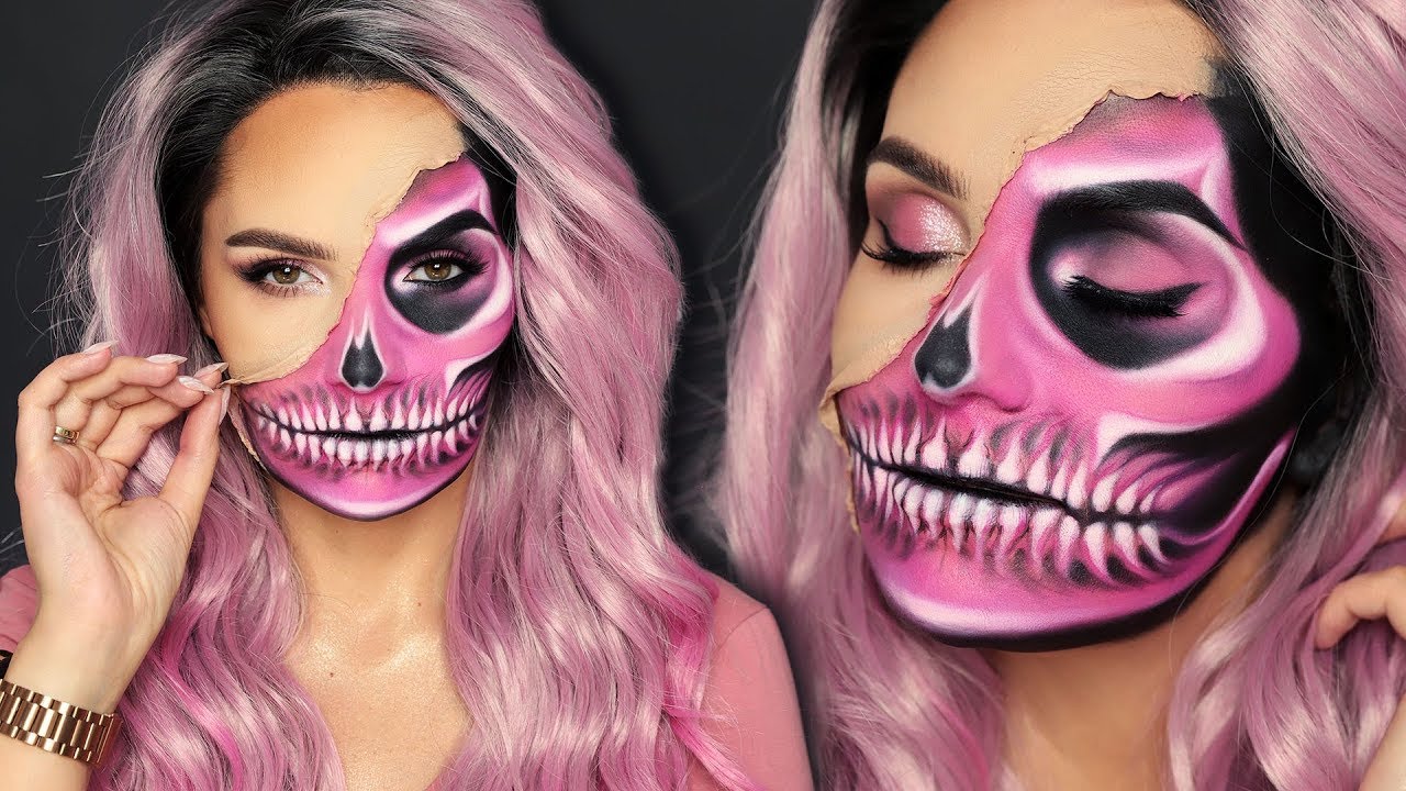 💀 GLAMSKULL | Różowa czaszka na Halloween 💀
