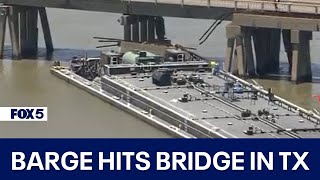 Galveston bridge collapse: Pelican Island Bridge hit by barge