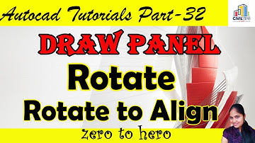 (தமிழ்)Tamil-Rotate object to Align/How to use Rotate Reference Option in Autocad