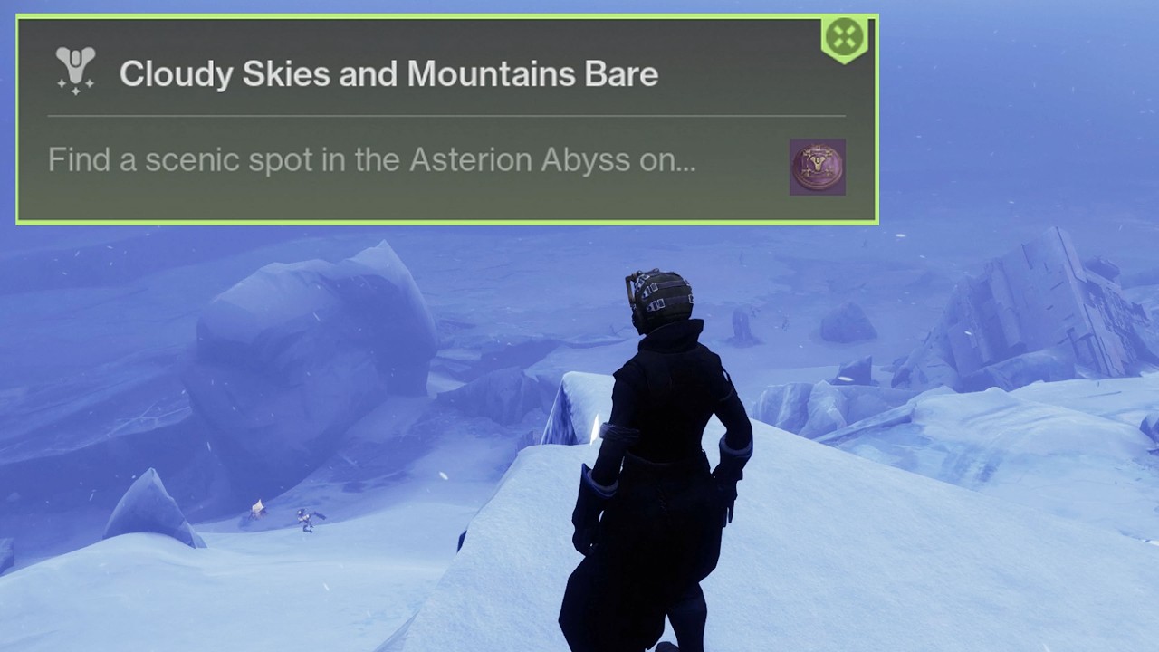 Destiny 2 Cloudy Skies and Mountain Bare (Find a Scenic Spot in the ...