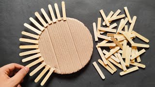 2 Unique Wall Hanging Craft | Best Out Of Waste Cardboard and Ice Cream Sticks | Home Decoration