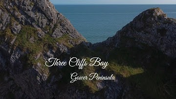 Three Cliffs Bay, Gower Peninsula, Wales Epic 4K Drone Video Footage DJI Mini 2 Vanlife Travel Vlog