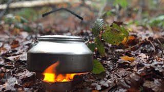 Coffee in the woods with my dog