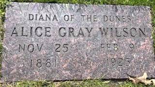 Diana of the Dunes grave, Alice Mabel Gray, Alice Gray Wilson’s grave, Oak Hill Cemetery, Gary,  IN