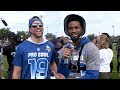 Darius Slay talks with NFC rival Pro Bowlers