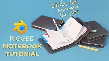 Blender Rigged Notebook Tutorial - Text and Page Animation in Blender