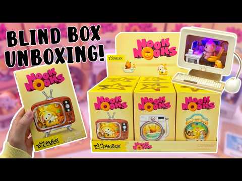 Let's Open a Full Set of NOOK NOOKS by STARBOX Blind Boxes! MINI DIY HOUSES & THEY LIGHT UP?!
