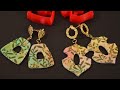 spring mood earrings polymer clay tutorial FIMO and giveaway весенние серьги из полимерной глины