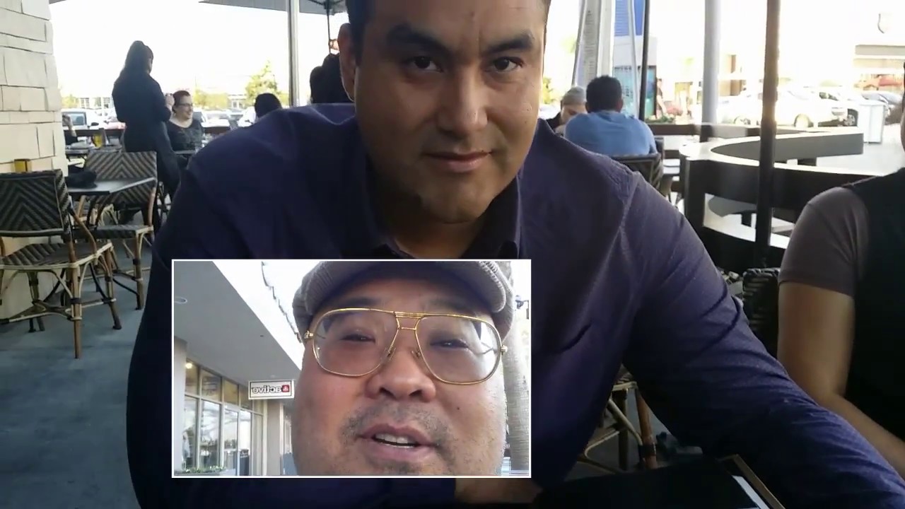 Eating At Green Olive Restaurant In Downey, CA For Harold's Birthday