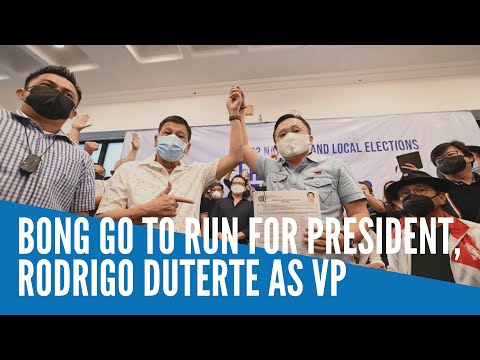 Bong Go to run as president, Duterte for VP
