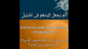 Quran 105, Surah Al-Fil سورة الفيل Mufti Ismail Menk - with English and Urdu translation