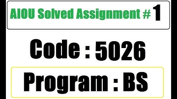 AIOU Code 5026 / 9551 / 8503 Solved Assignment No 1 Autumn 2025 | 03468885319