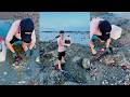 Dig rocks to catch crabs in fishing holes Crab bread #crab #fishing #catching #hunting