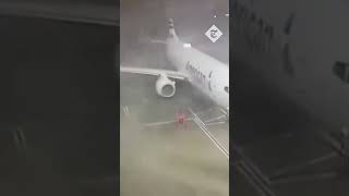 Plane Blown Away By Strong Winds At Texas Airport