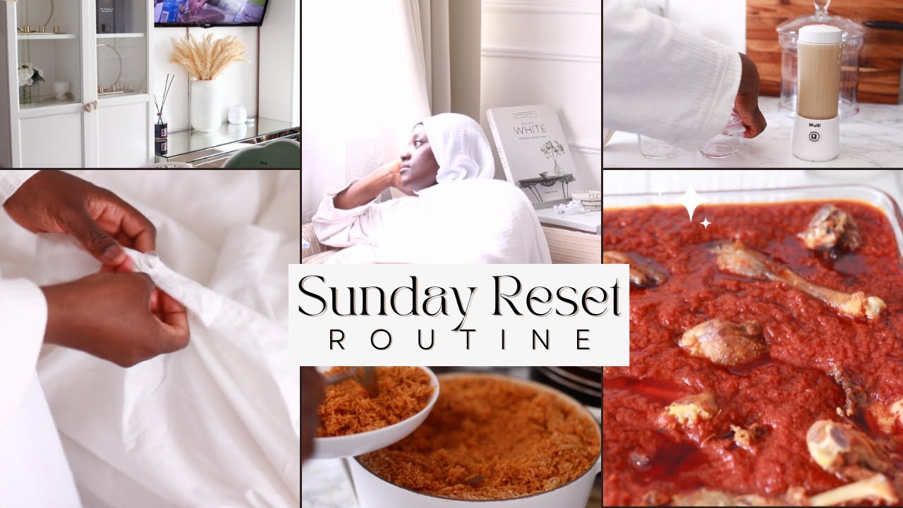 SUNDAY RESET ROUTINE - DEEP CLEAN, MEAL PREP & REST - YouTube