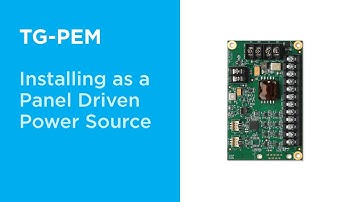 How to Install the TG-PEM as a Panel Driven Power Source