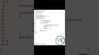 Hollow Rhombus Pattern using C Language | Virtual Embedded | C Short 2