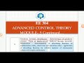 KTU ACT Module 5 Nonlinear Systems KTU ACT Module 5 Nonlinear Systems