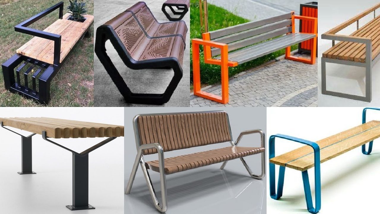 Garden bench ideas / metal frame bench design ideas /picnic /teak garden bench /outdoor bench - YouTube