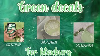 Green aesthetic decals for bloxburg!  *codes* ||sparklymita