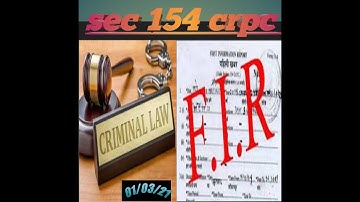 First information report | sec 154 | code of criminal procedure (crpc) in hindi.