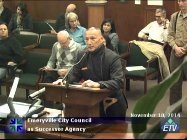 Eugene Tsui - Suspend use of Electricity for 2 days - Nov 18, 2014 - Emeryville City Council