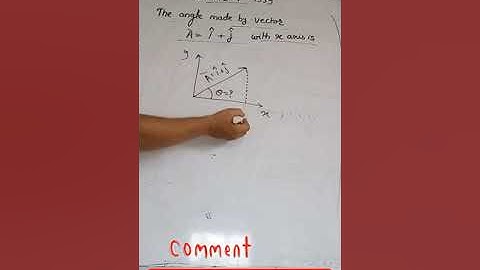 Angle made by vector A=i+j with x axis is... [EAMCET 1999 (Engg.)]