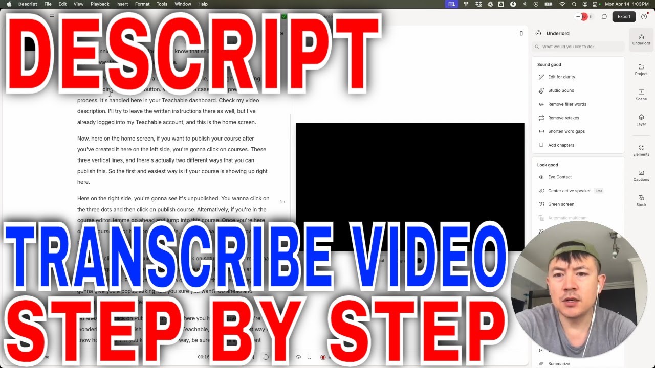✅ How To Transcribe Youtube Video With Descript 🔴