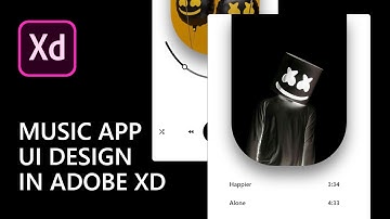 Music Mobile App UI Adobe Xd - Speed Art Tutorial | Yog Designs
