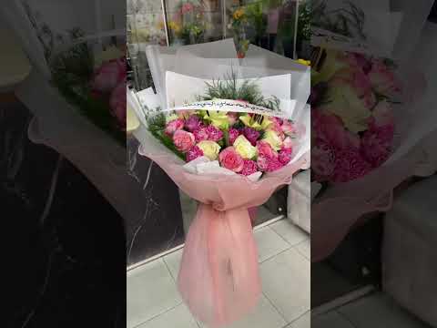 تنسيق جديد جوري هديه ورد جوري الحركة جديد بوكيه ورد المملكة  و اعتذار مريم