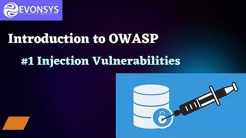 #OWASP Awareness 2023 - Injection Vulnerability Awareness - EvonSys MSP Video Series - 01/10