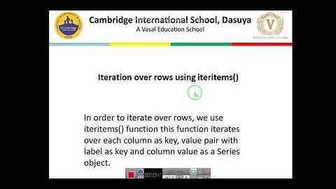 Grade 12 IP Pandas Dataframe Iteration Part  13 04 2020