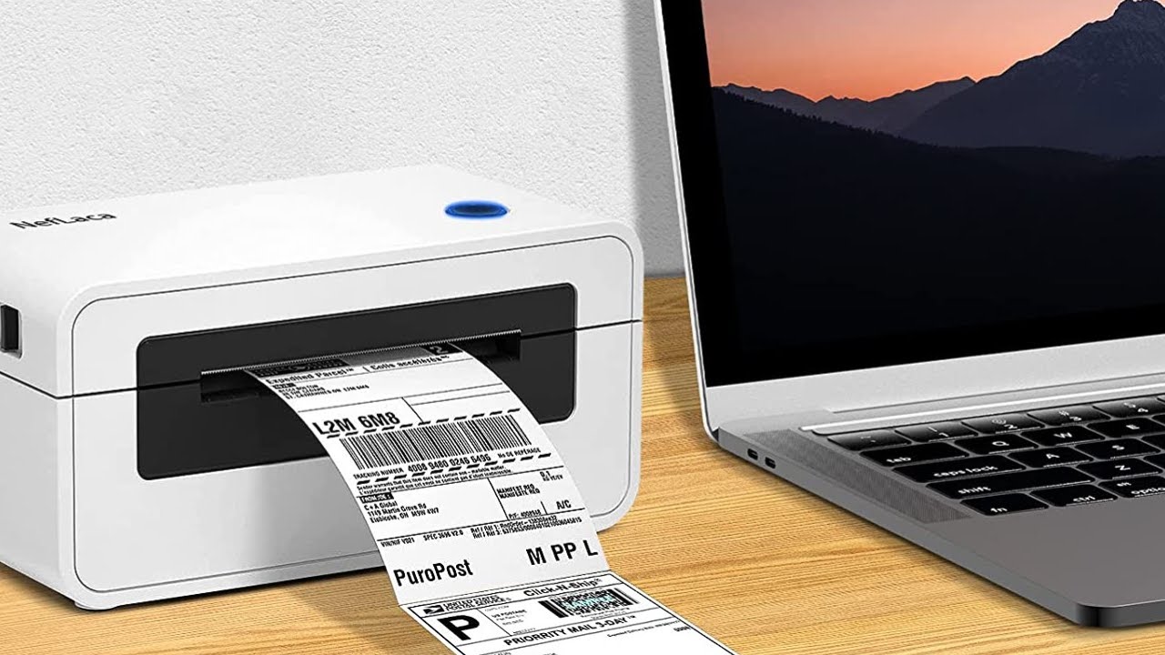 NefLaca Thermal Label Printer - with 4X6 100 Pcs Direct Thermal Shipping Labels for Shipping Package