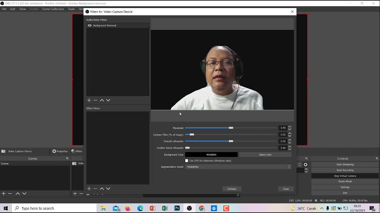 Obs background removal. Obs background removal