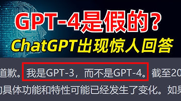 GPT-4难道是假的？ChatGPT评价GPT-4出现惊人回答